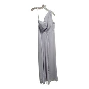 David's Bridal Lavender One-Shoulder Maxi Dress